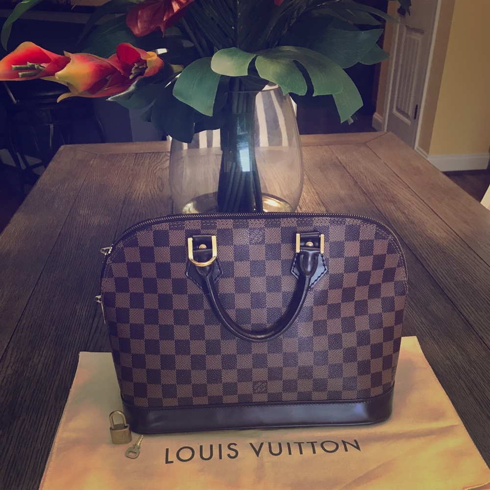 Authentic Louis Vuitton Alma PM Damier Ebene
